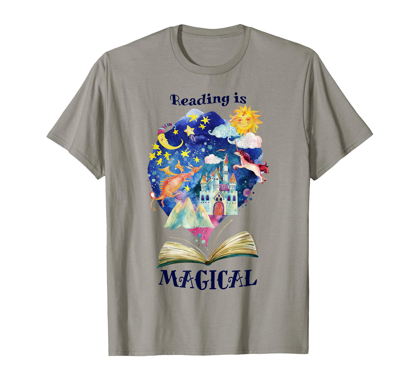 Reading is Magical Library Book Worm Teacher Librarian Men Women Girls Kids T-Shirt