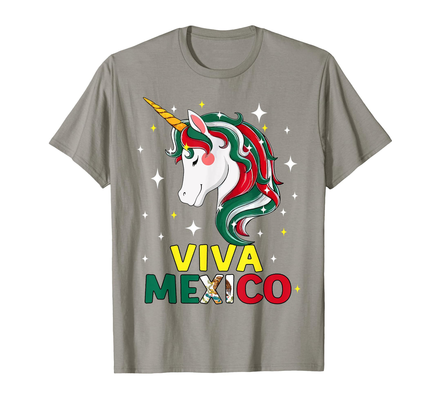 Viva Mexico Shirt Girl Mexican Flag Unicorn Independence Day T-Shirt