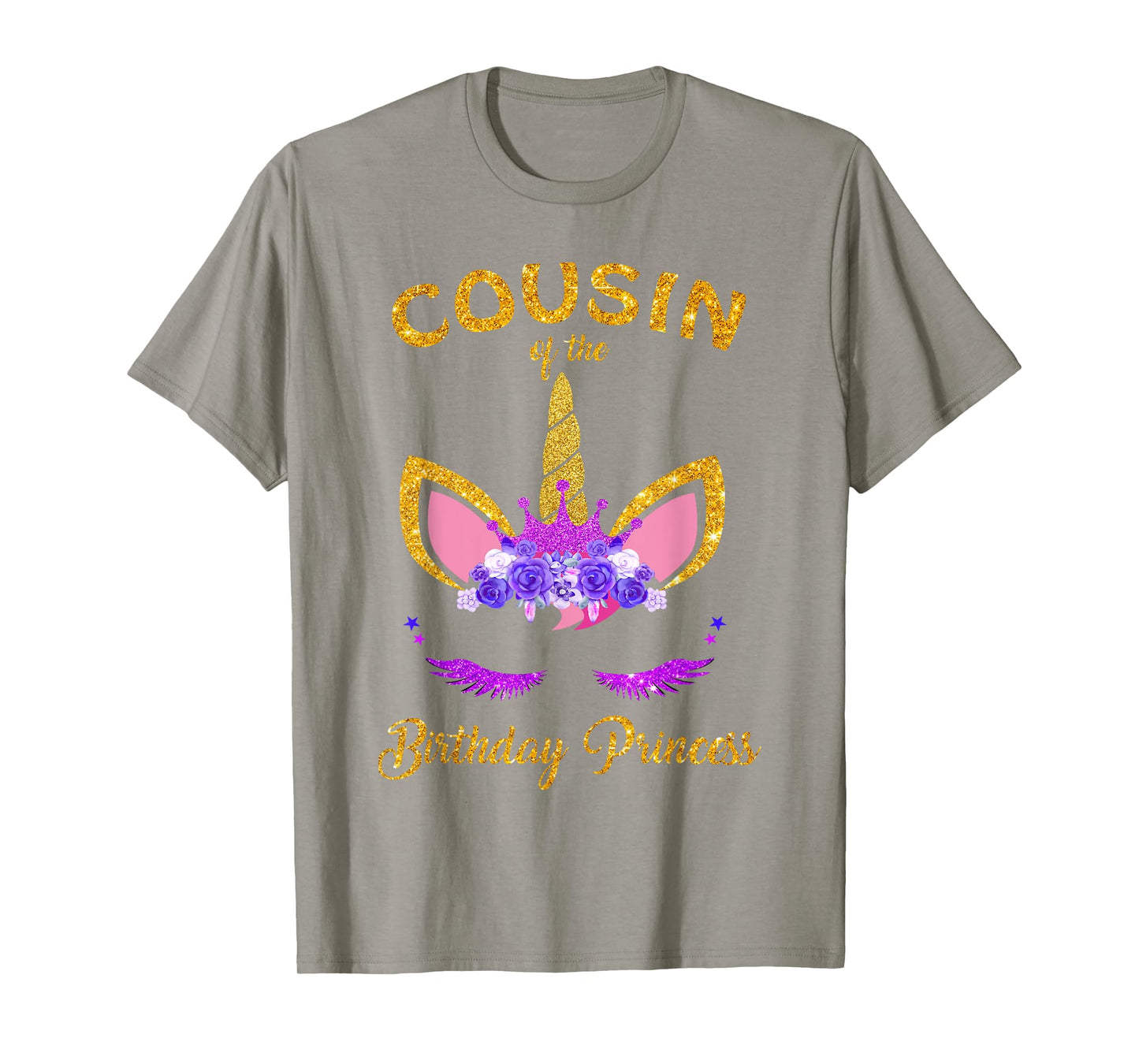 Cousin Of The Birthday Princess Unicorn Birthday Girl T-Shirt