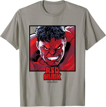 Marvel Captain America: Brave New World Red Hulk Face Panel T-Shirt