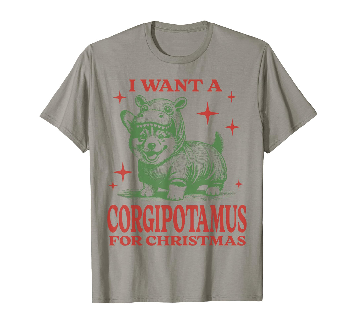 I Want A Corgipotamus For Christmas T-Shirt