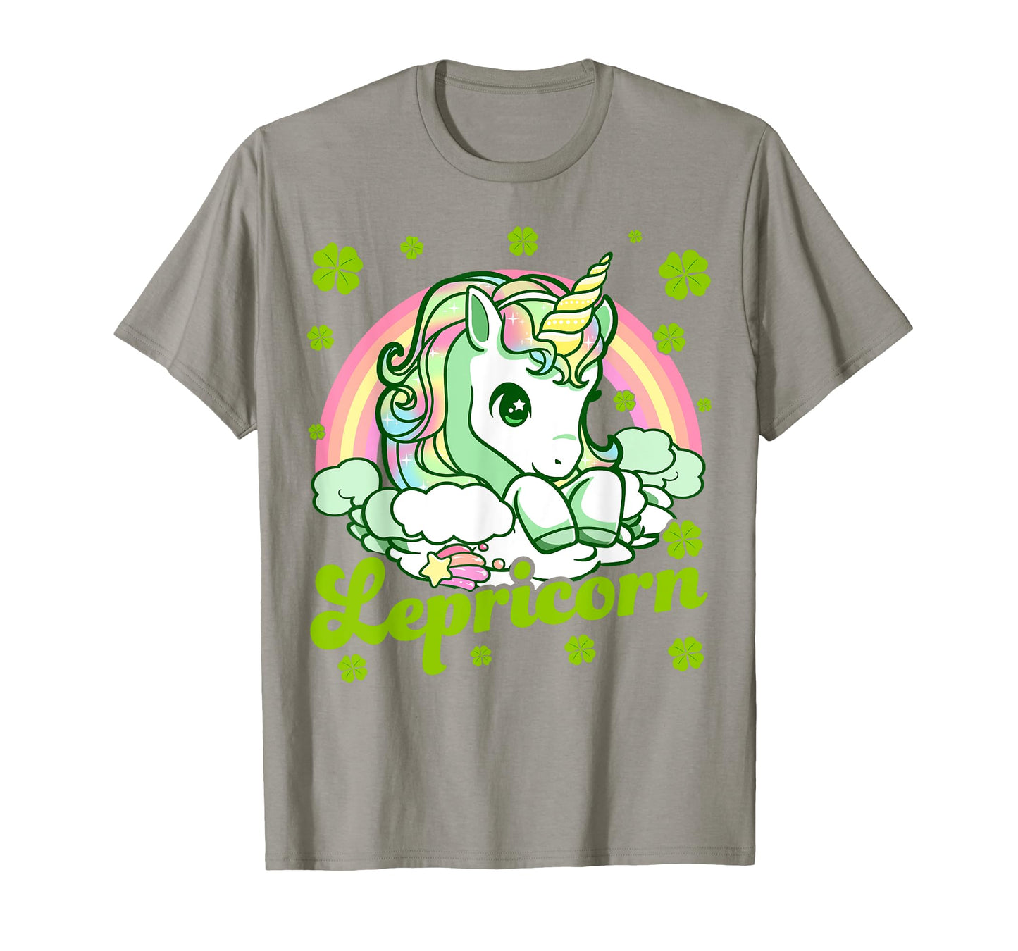 Lepricorn Rainbow St Patricks Day Unicorn Girls Kids Teacher T-Shirt