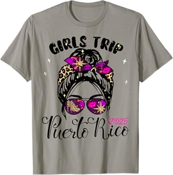 Girls Trip Puerto Rico 2025 Womens Weekend Birthday Squad T-Shirt