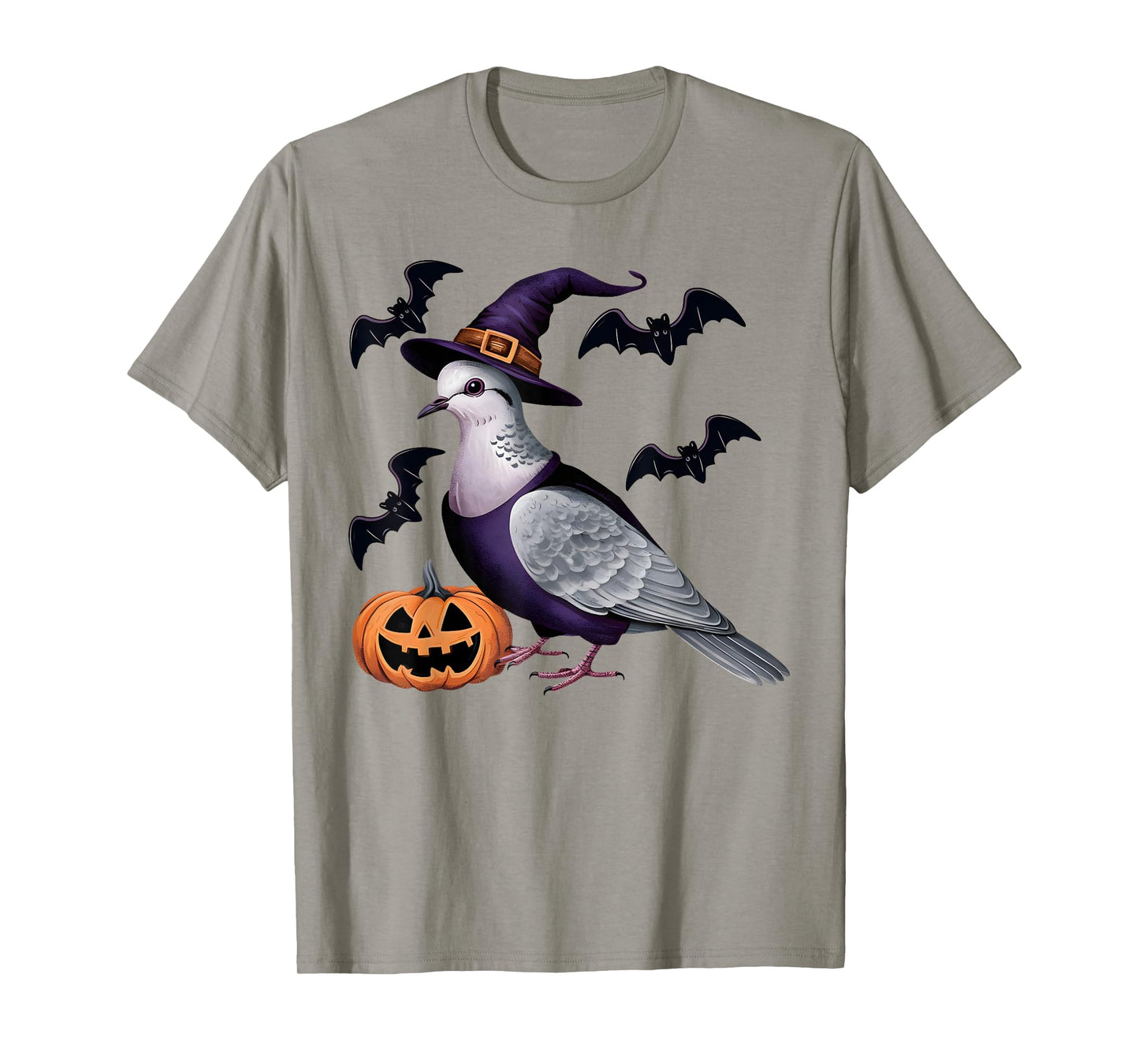 Dove Bird Halloween Costume Scary Pumpkin Bat Witch T-Shirt