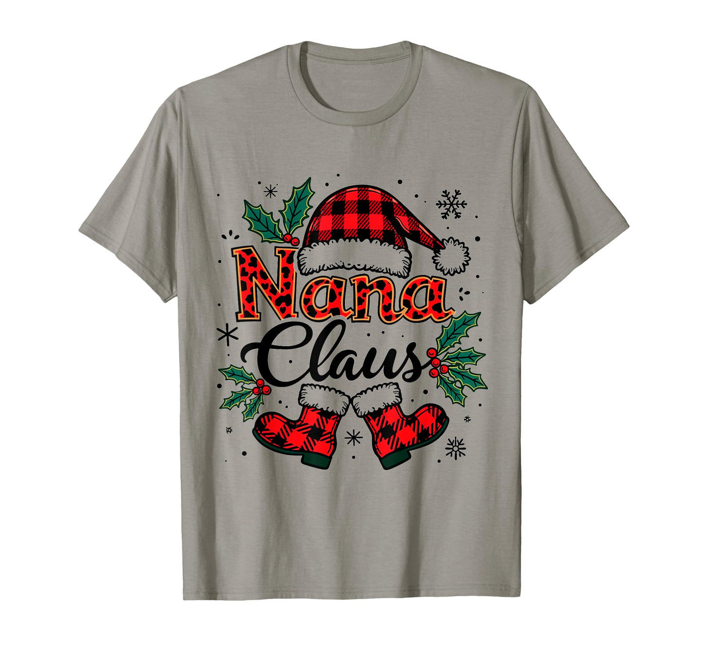 Nana Claus Santa Hat Christmas lights family Xmas Men Women T-Shirt