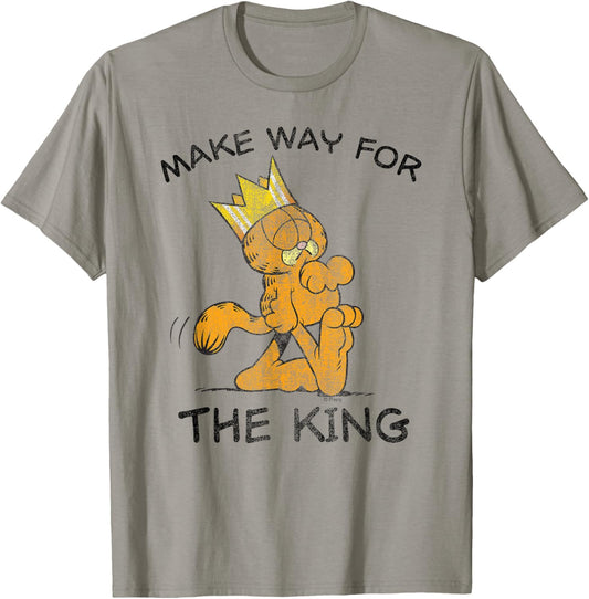 Garfield Make Way for the King Cartoon Cat T-Shirt