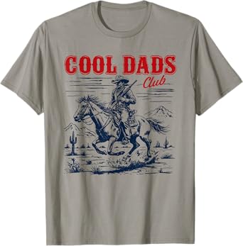 Cool Dads Club, Retro Dad Western Cowboy, Funny Dad T-Shirt