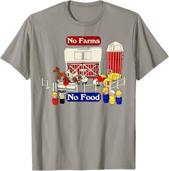 Little People Family Farm - No Farms No Food T-Shirt