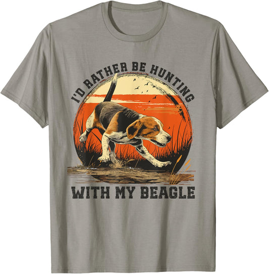 Beagle Hunter I'd Rather Be Dog Hunting T-Shirt