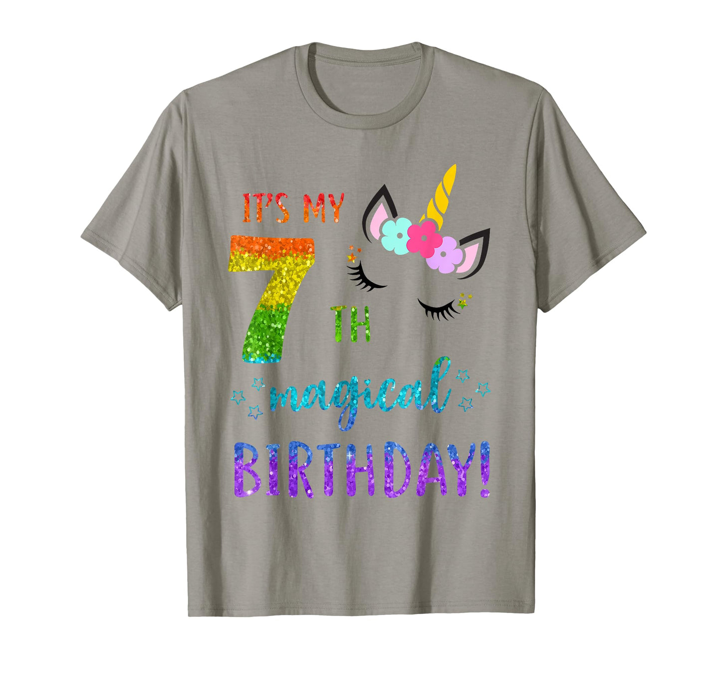 It's My Magical 7th Birthday Shirt 7 Years Old Bday Girl T-Shirt
