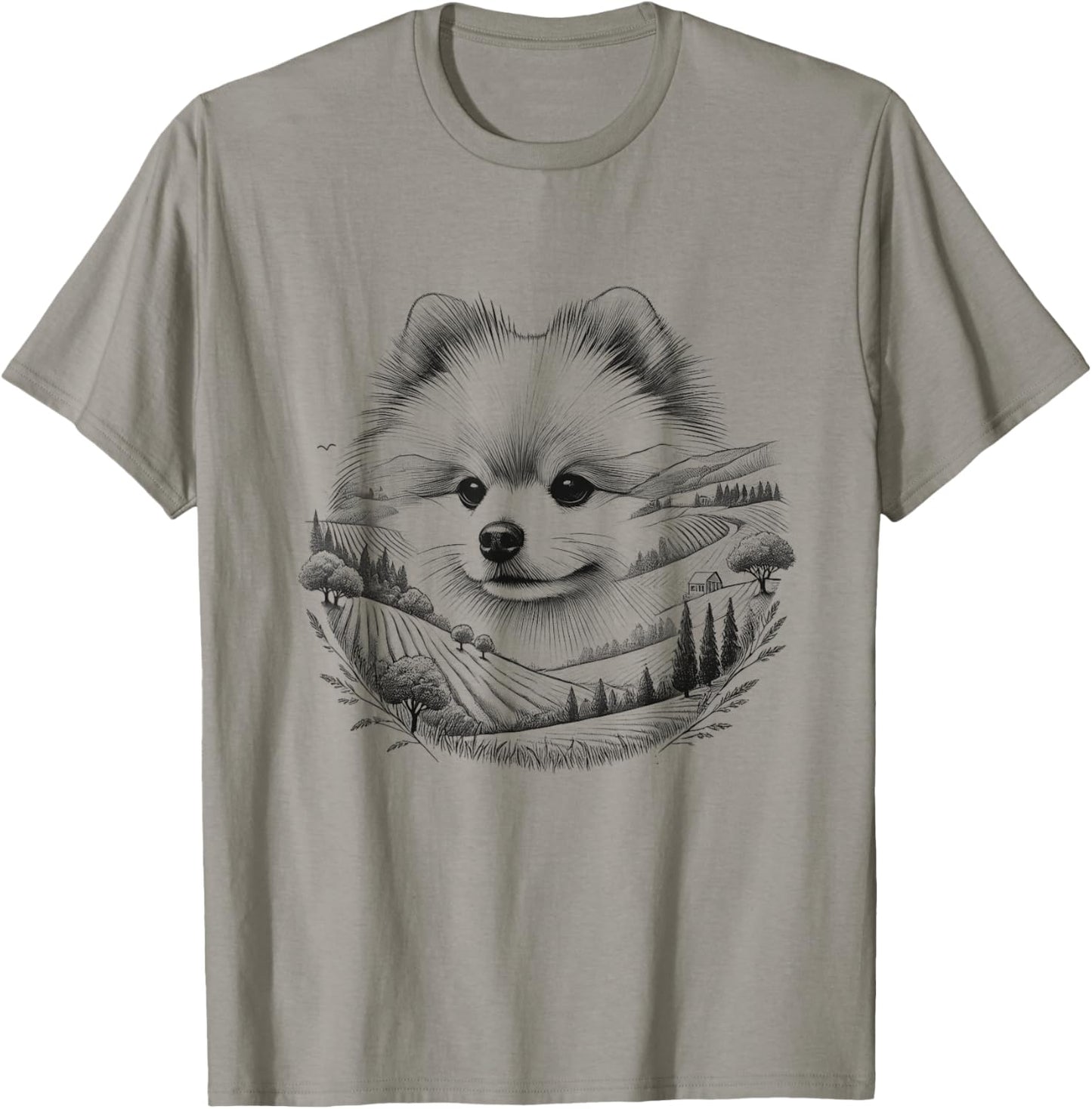 Pomeranian Pom Dog Nature Memorial Design Idea T-Shirt