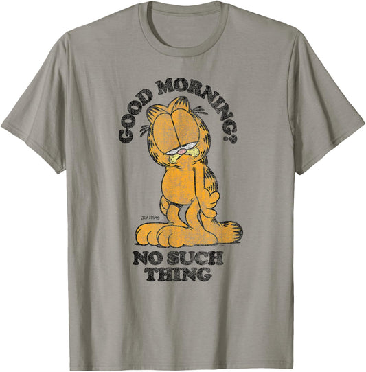 Garfield Good Morning? No Such Thing Funny Cartoon Cat T-Shirt