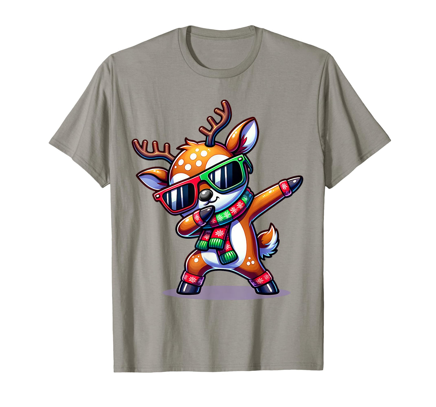 Christmas Reindeer Boys Dabbing Reindeer Santa Xmas Funny T-Shirt