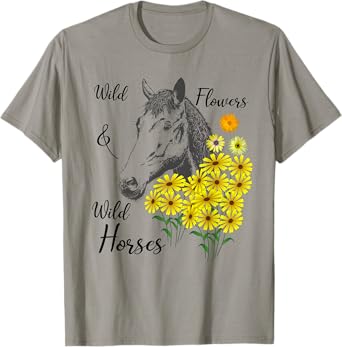 Wildflowers & Wild Horses Western Shirt For Her T-Shirt