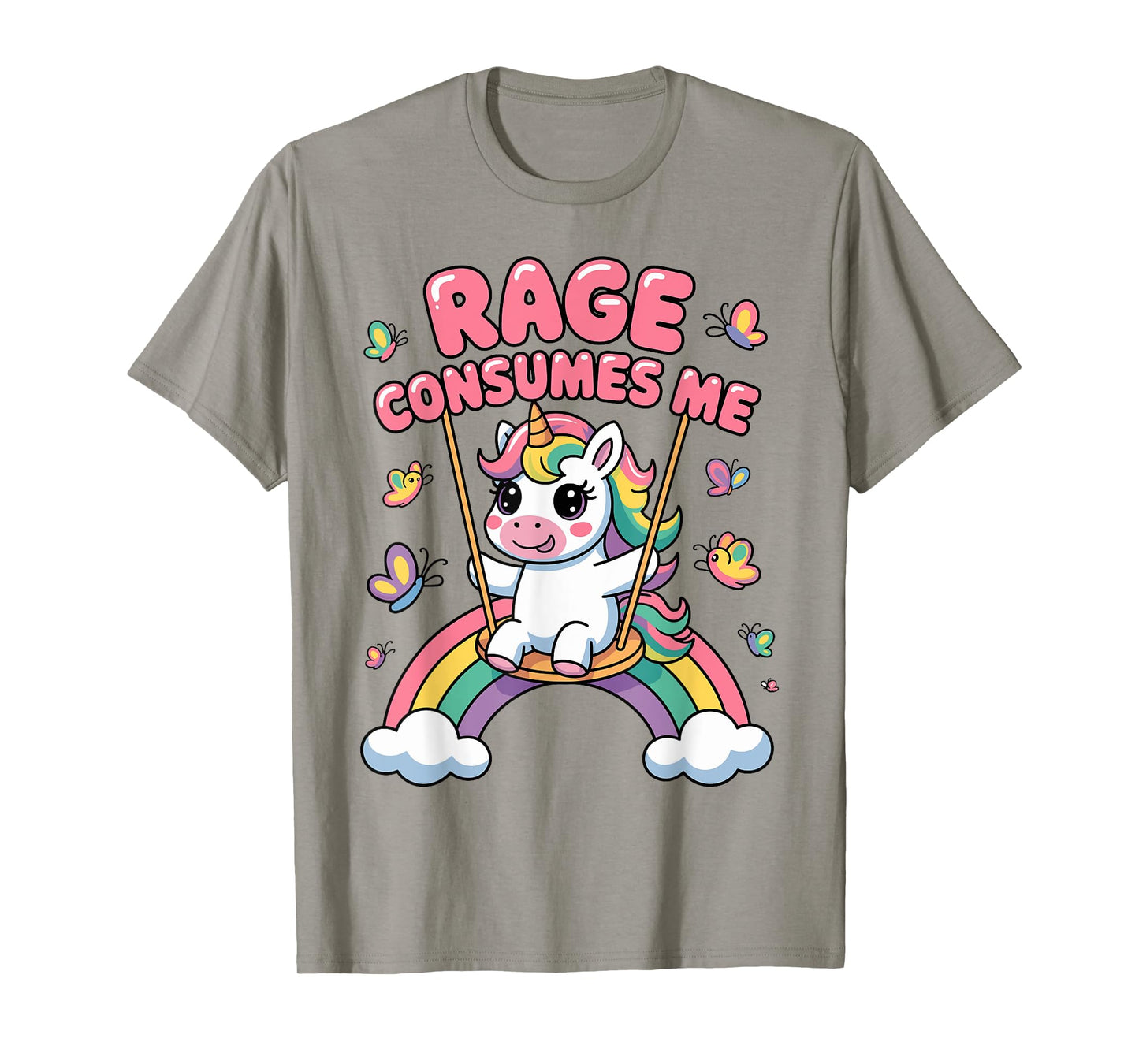 Rage Consumes Me, Funny Sarcastic Unicorn Girls T-Shirt