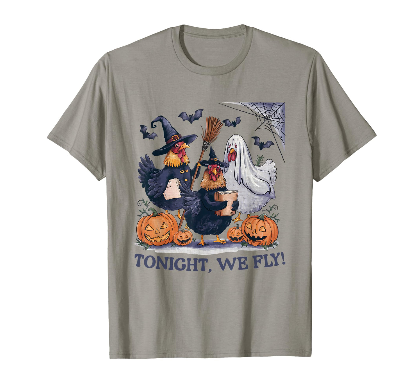 Tonight We Fly Halloween Chicken Spooky Farm Animals Lover T-Shirt