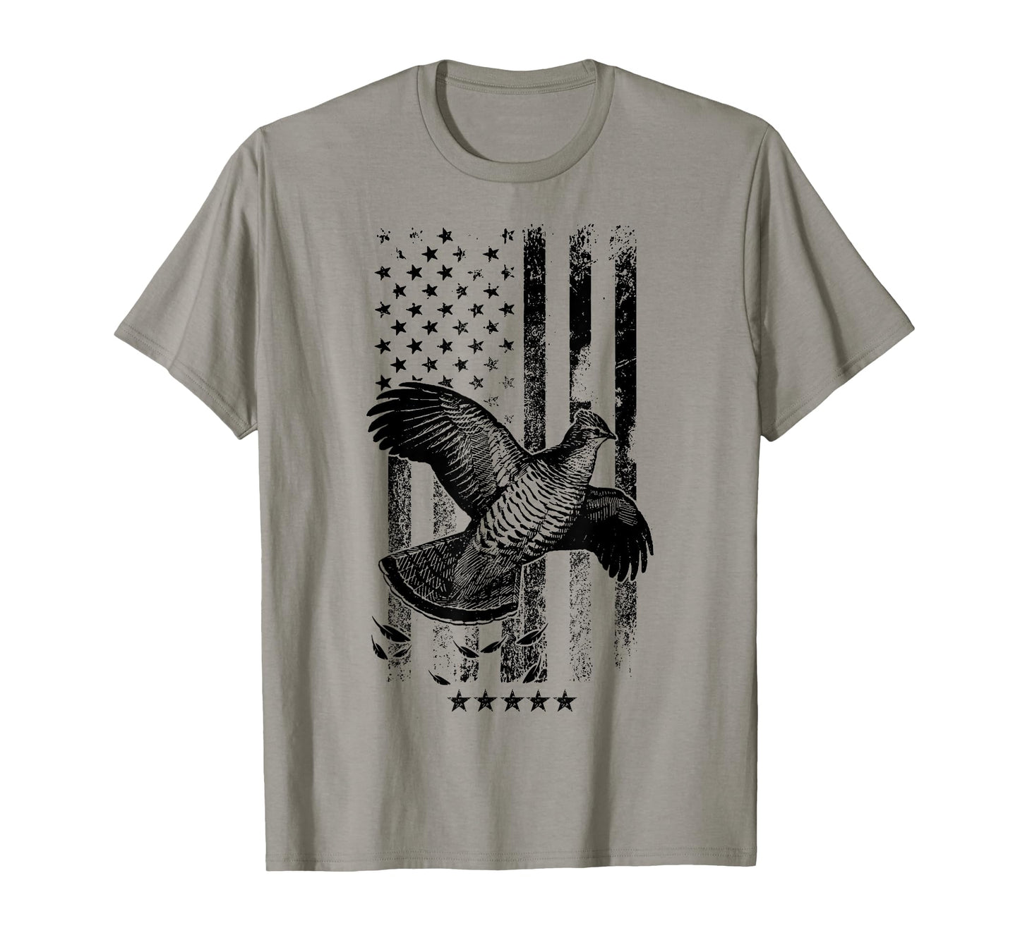 USA American Flag Hunters - Hunting Grouse Bird T-Shirt for Women Men