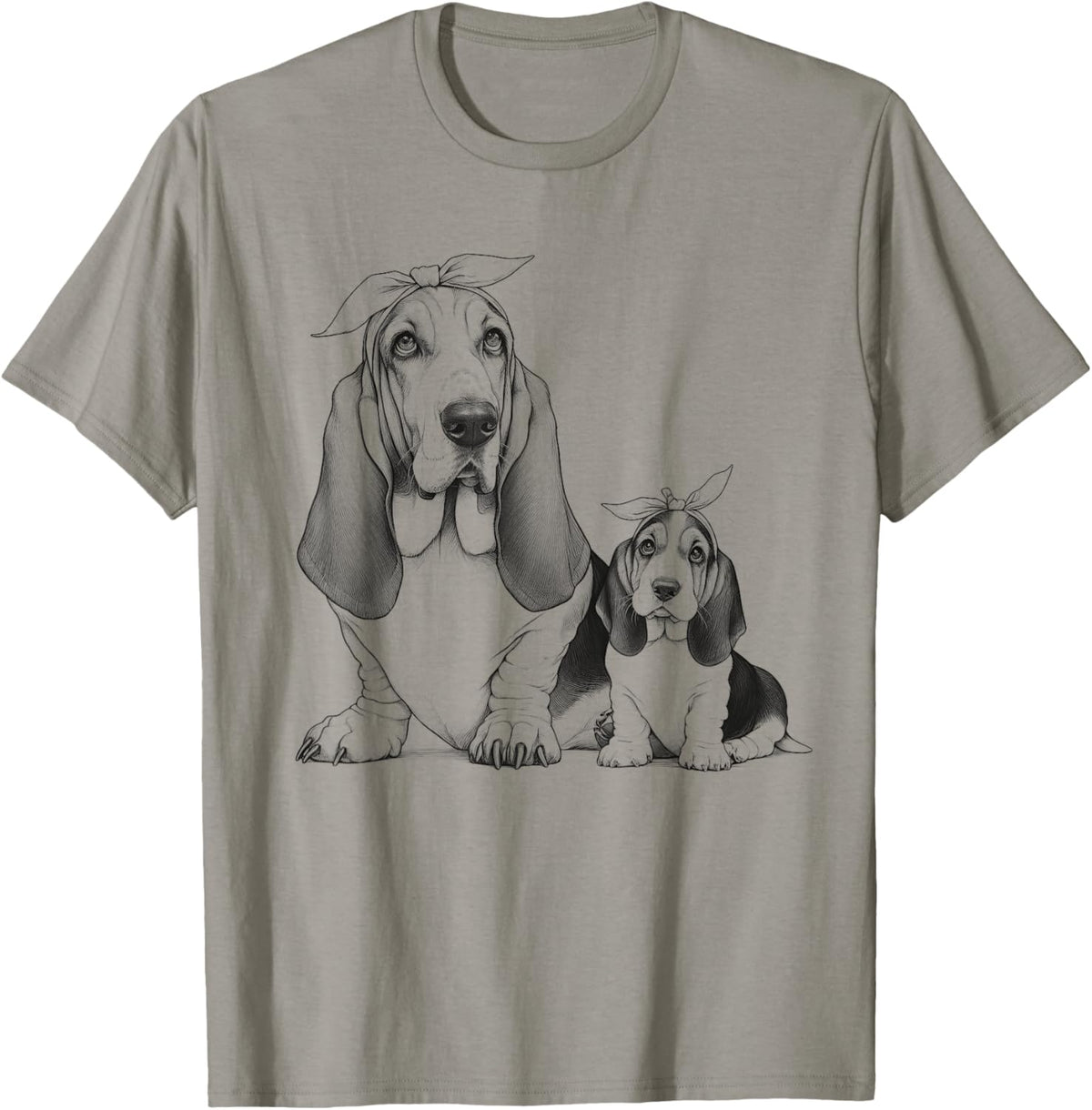 Basset Hound Cute Dogs Design for Girls and Women T-shirt