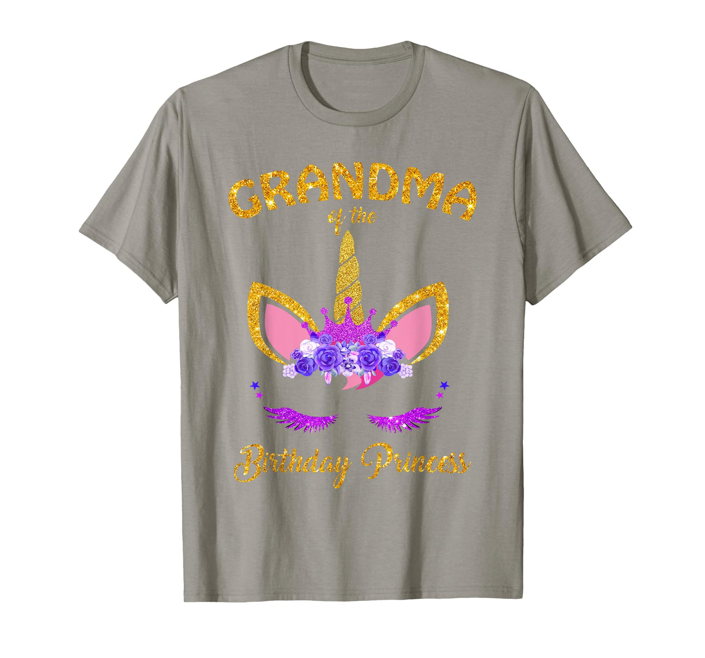 Grandmother Of The Birthday Princess Unicorn Family T Shirt T-Shirt