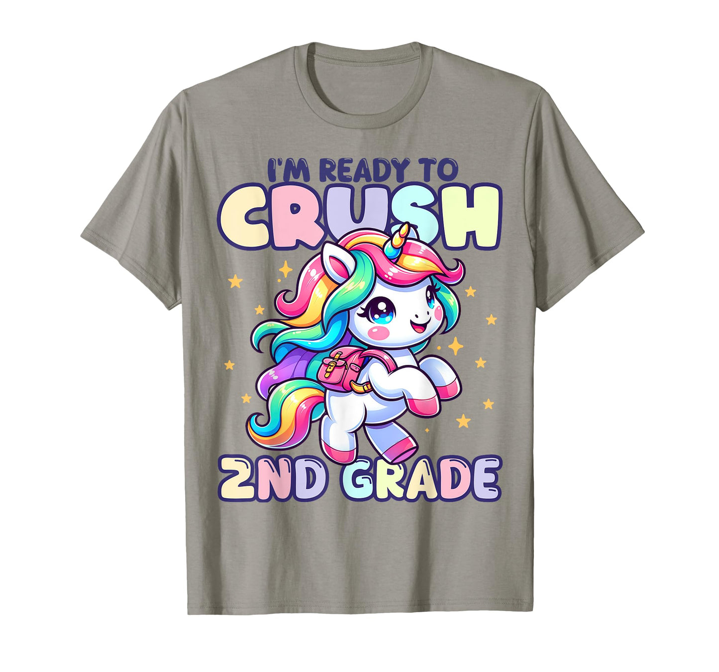 Crush 2nd Grade Girls Back to School Unicorn First Day Cute T-Shirt