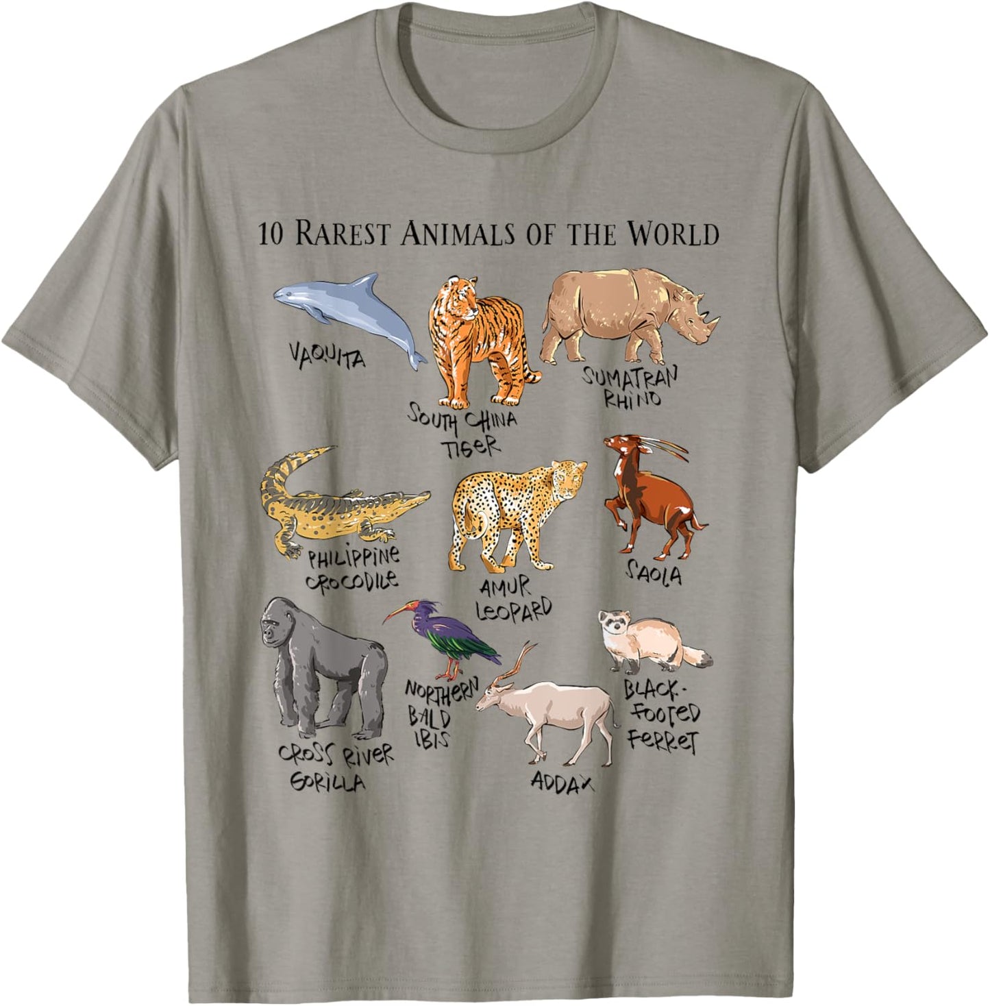 Wild Animals Educational Design for Kids, Teens and Youth T-Shirt