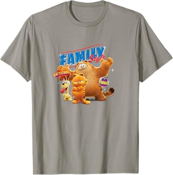 The Garfield Movie Family Style Cattitude Group Shot T-Shirt