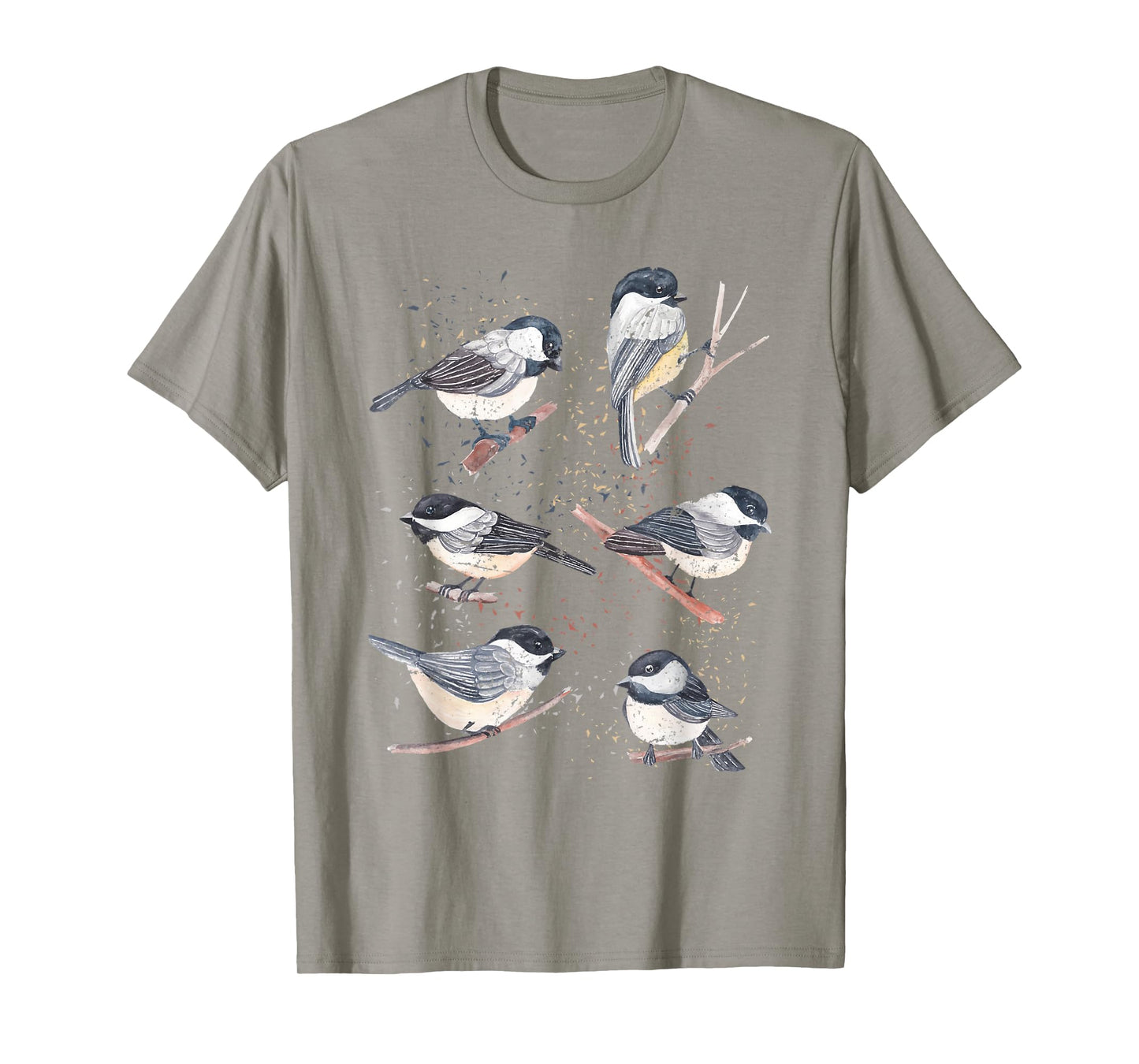 Bird Watching Birding Animal Nature Vintage Chickadee T-Shirt