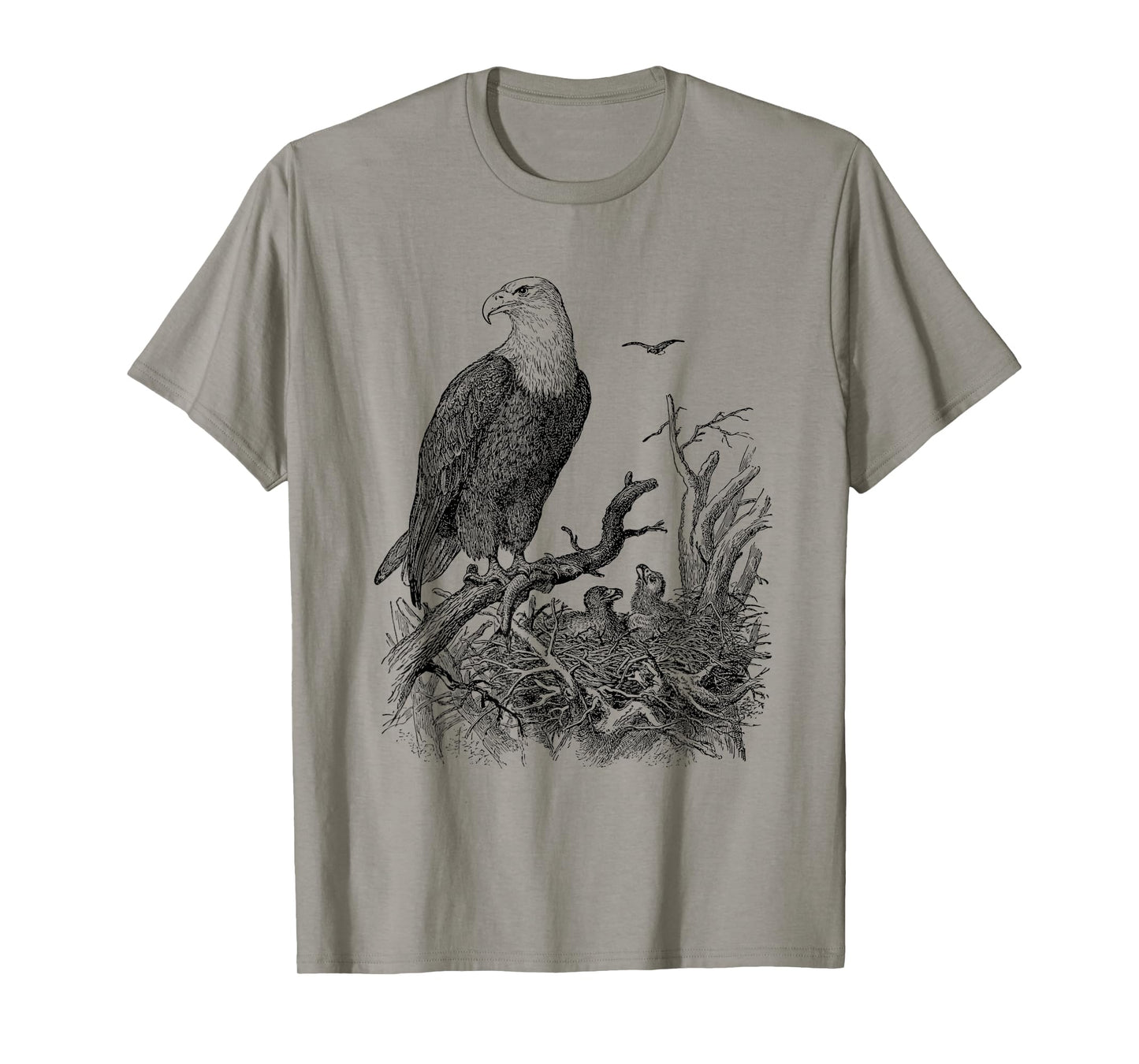 Bald Eagle Shirt Mother Eagle with Her Eaglets T-Shirt