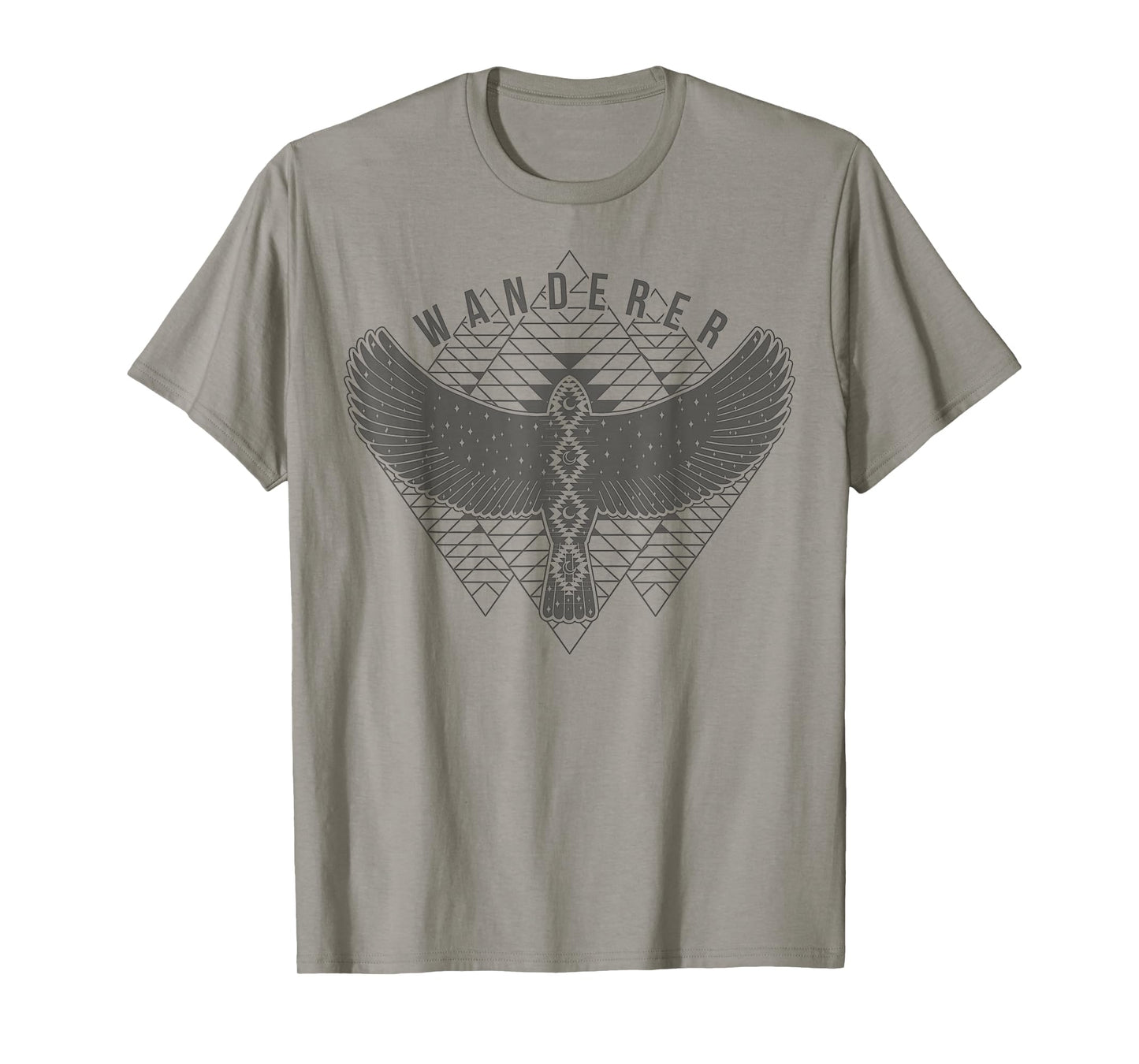 Wanderer Free Spirit Bird Geometric Triangle T-Shirt