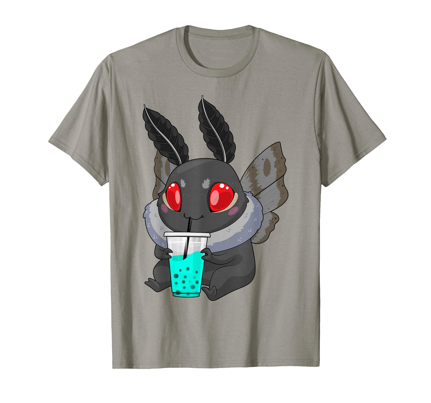 Mothman Bubble Tea Cryptid Kawaii Boba Creature Folklore T-Shirt