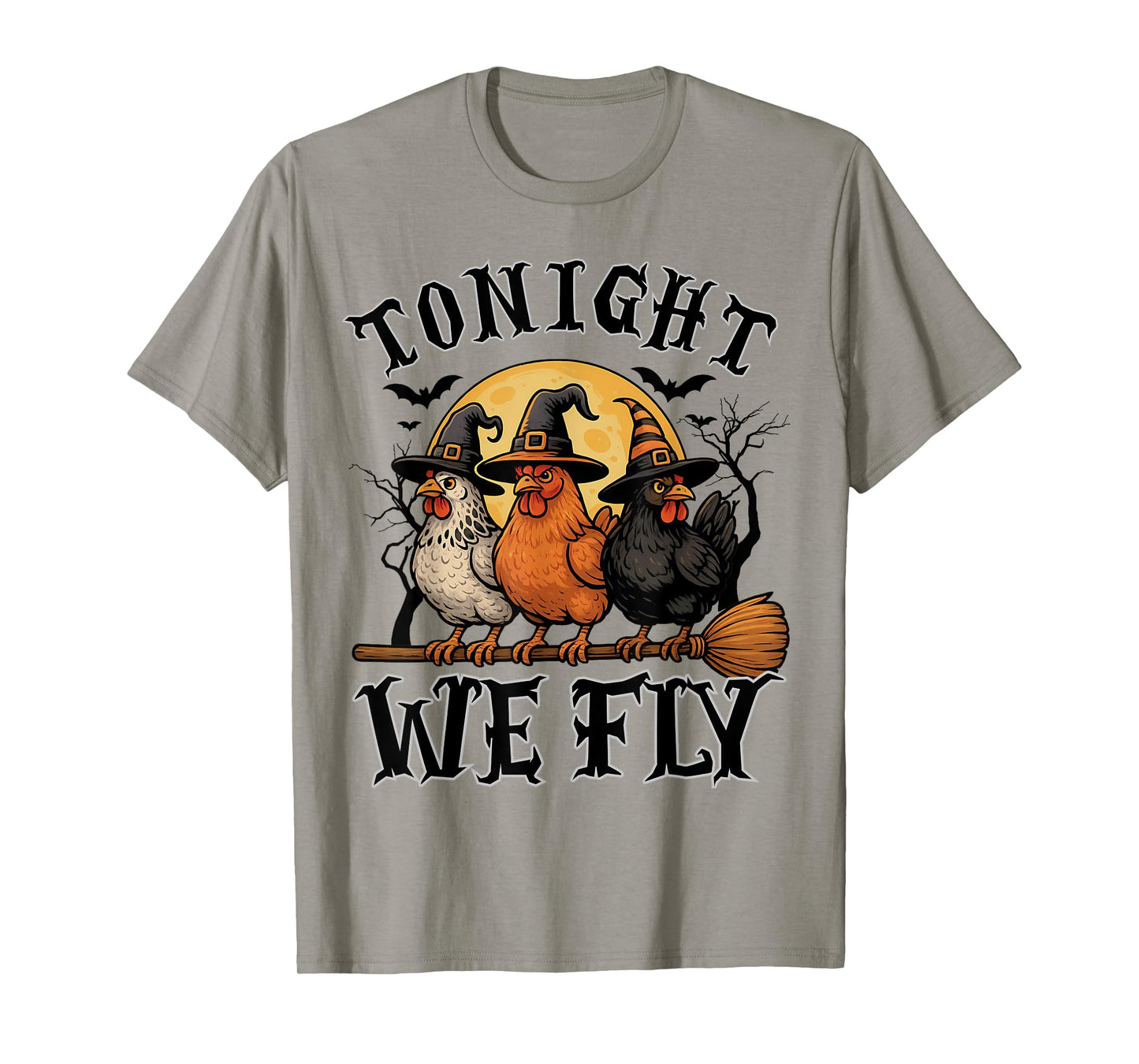 Tonight We Fly Funny Chicken Spooky Season Farm Halloween T-Shirt
