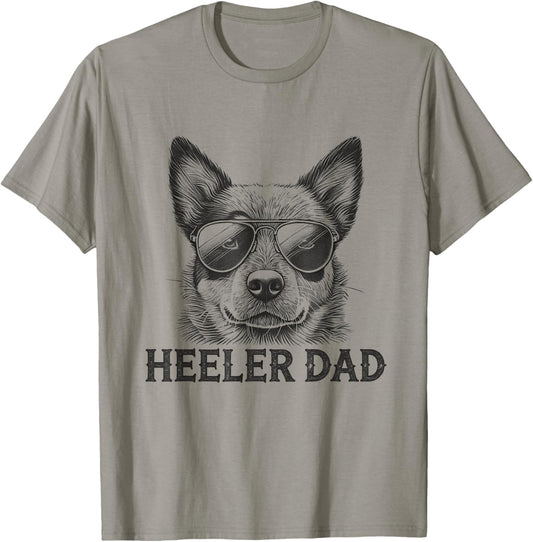 Australian Cattle Dog Blue Heeler Dad Design For Men T-Shirt