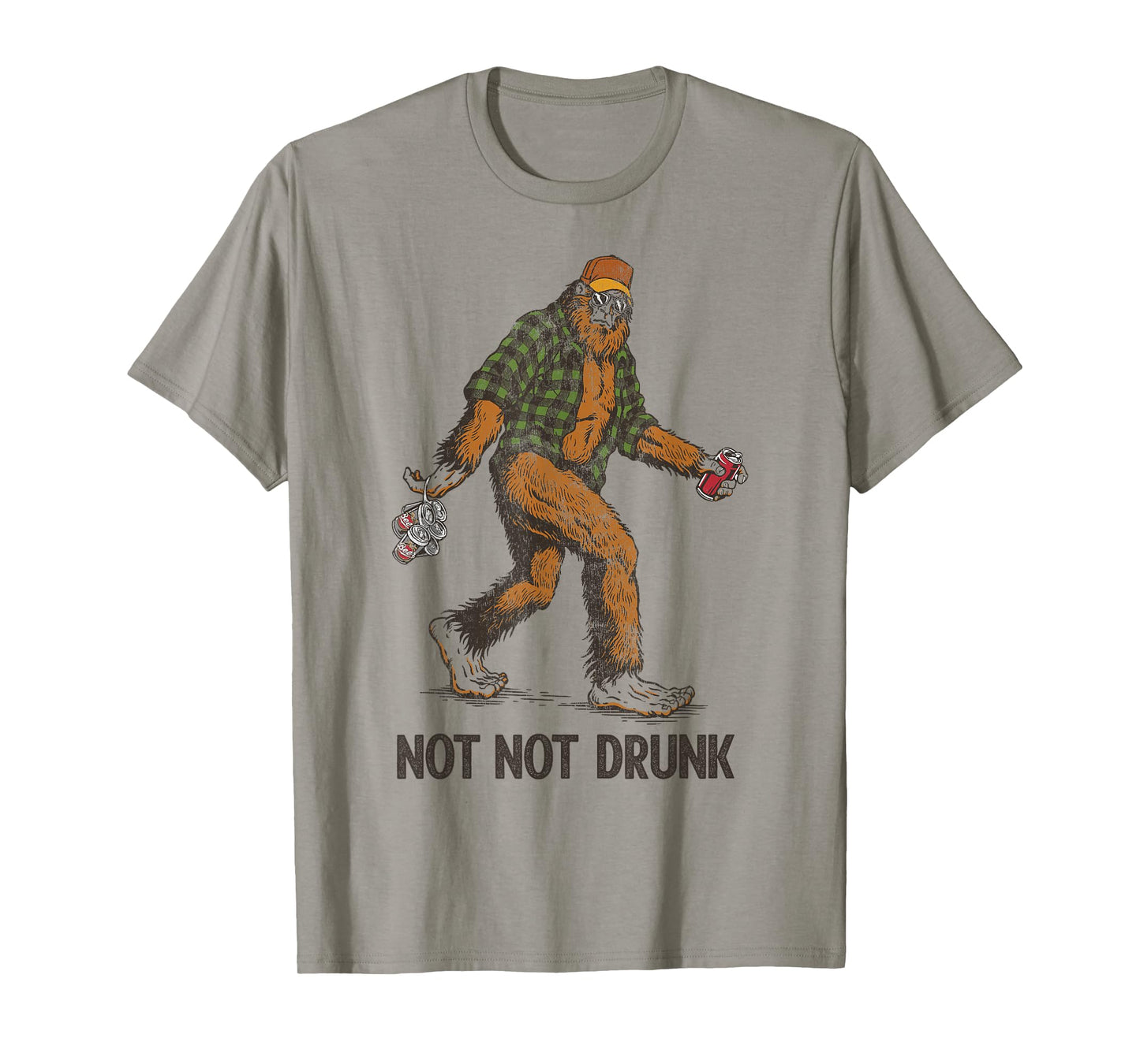 Not Too Drunk Sasquatch Lumberjack Spotted With Beer Pack T-Shirt