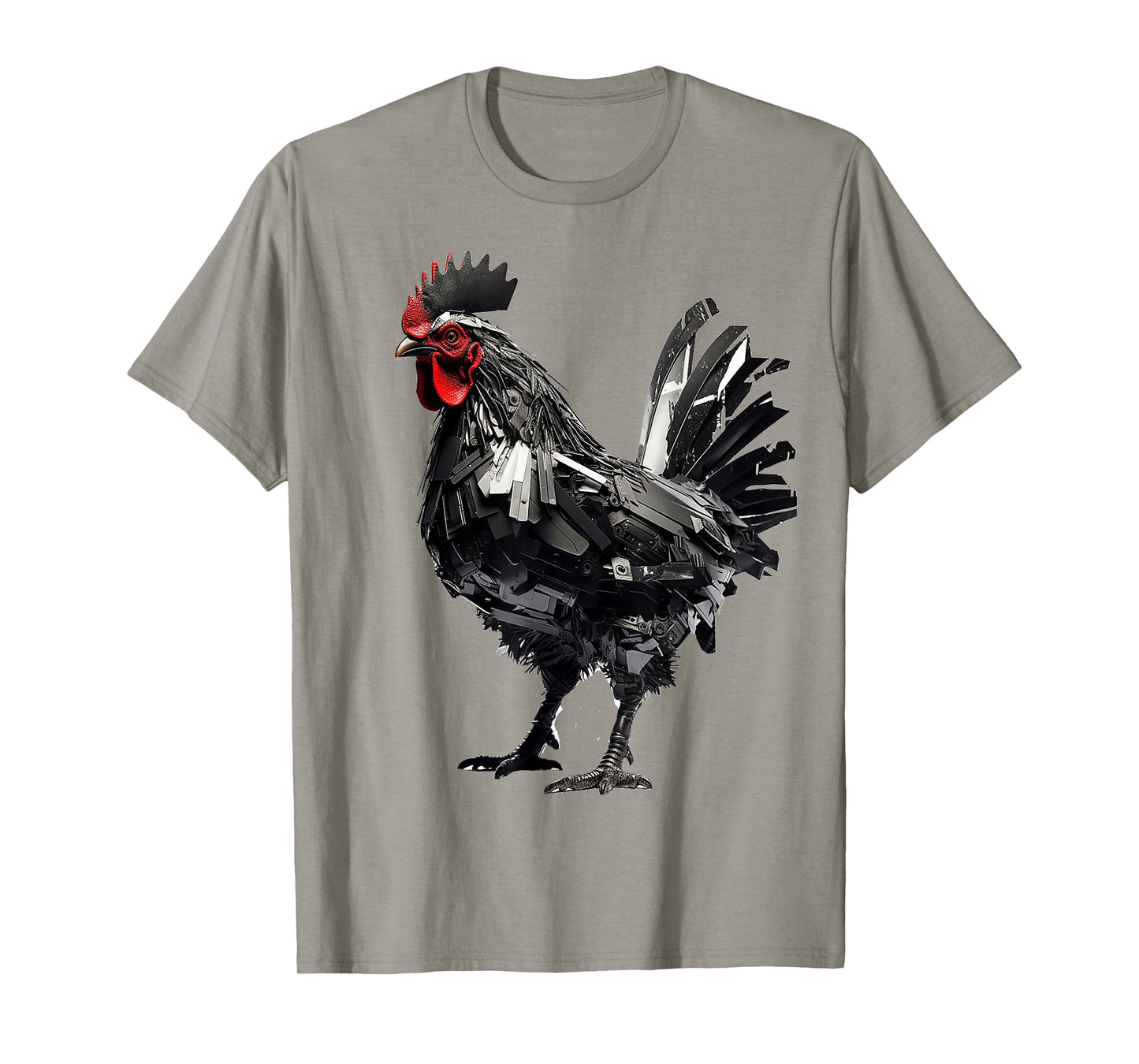 Chicken Polygon Pixel Art Animal Portrait Graphic Chicken T-Shirt