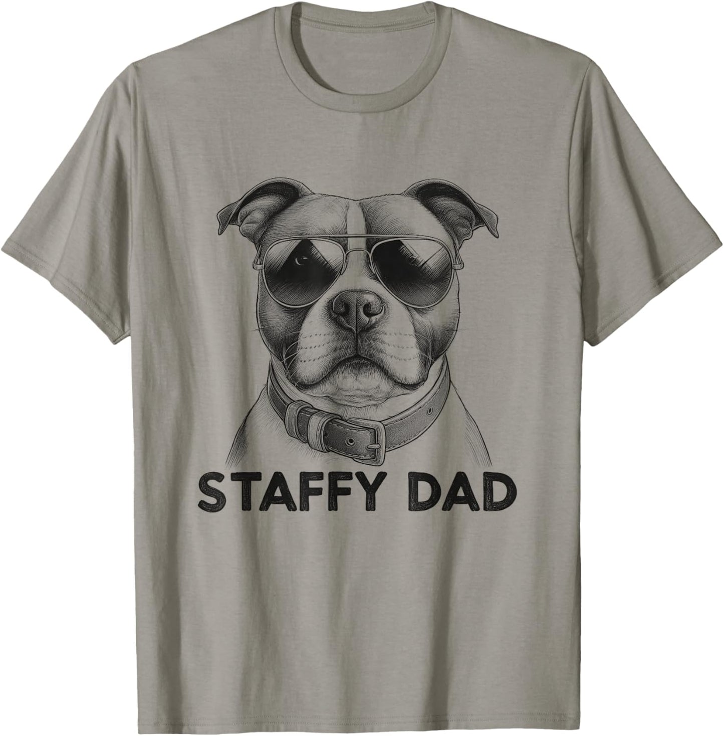 Staffordshire Bull Terrier Staffy Dad Dog Design For Men T-Shirt