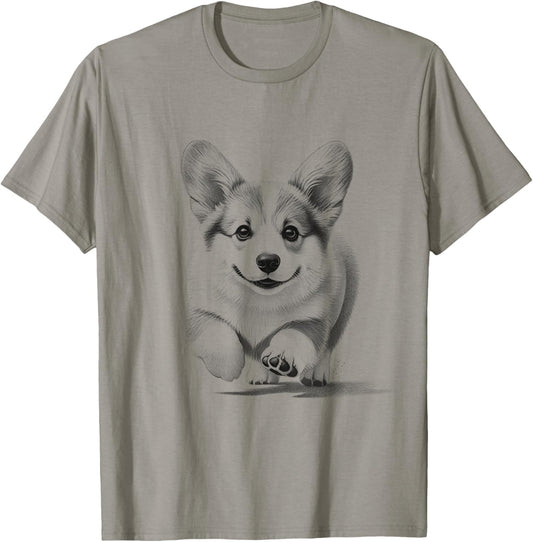Pembroke Welsh Corgi Running Design Idea For Dog Owner T-Shirt