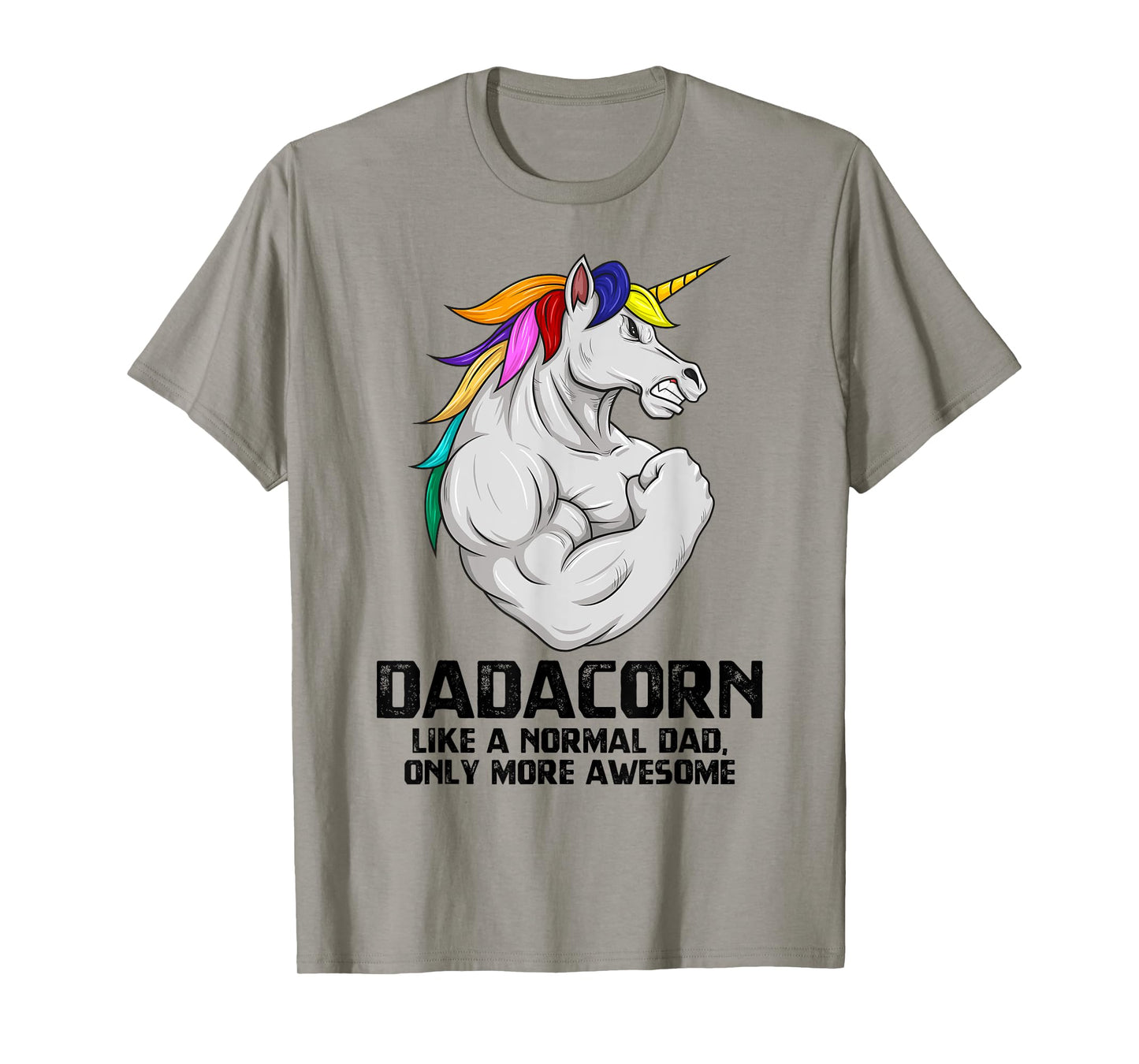 Dadacorn Muscle Dad Unicorn Fathers Day Funny Gift T-Shirt