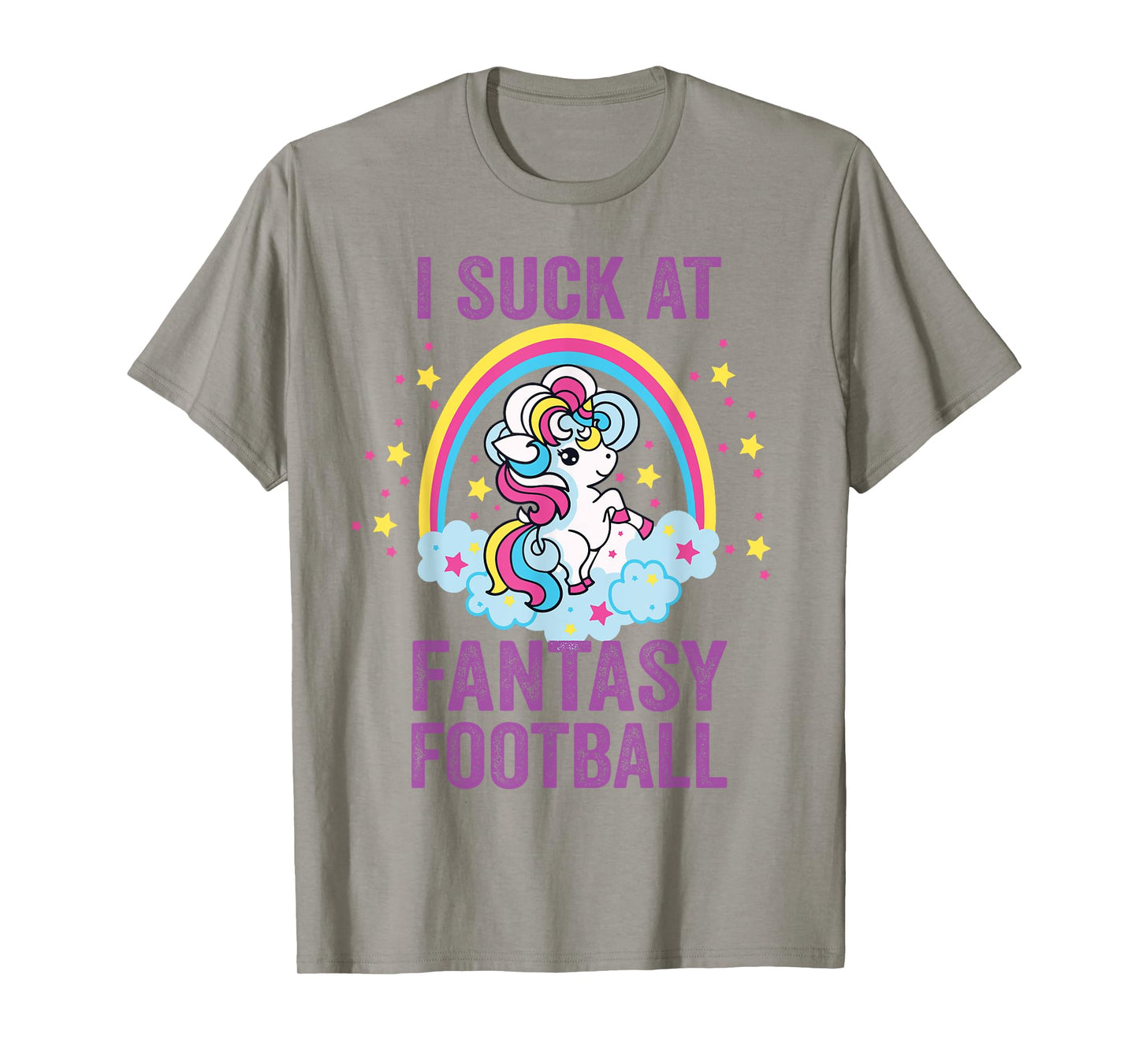 I Suck at Fantasy Football Punishment Unicorn Rainbow Loser T-Shirt