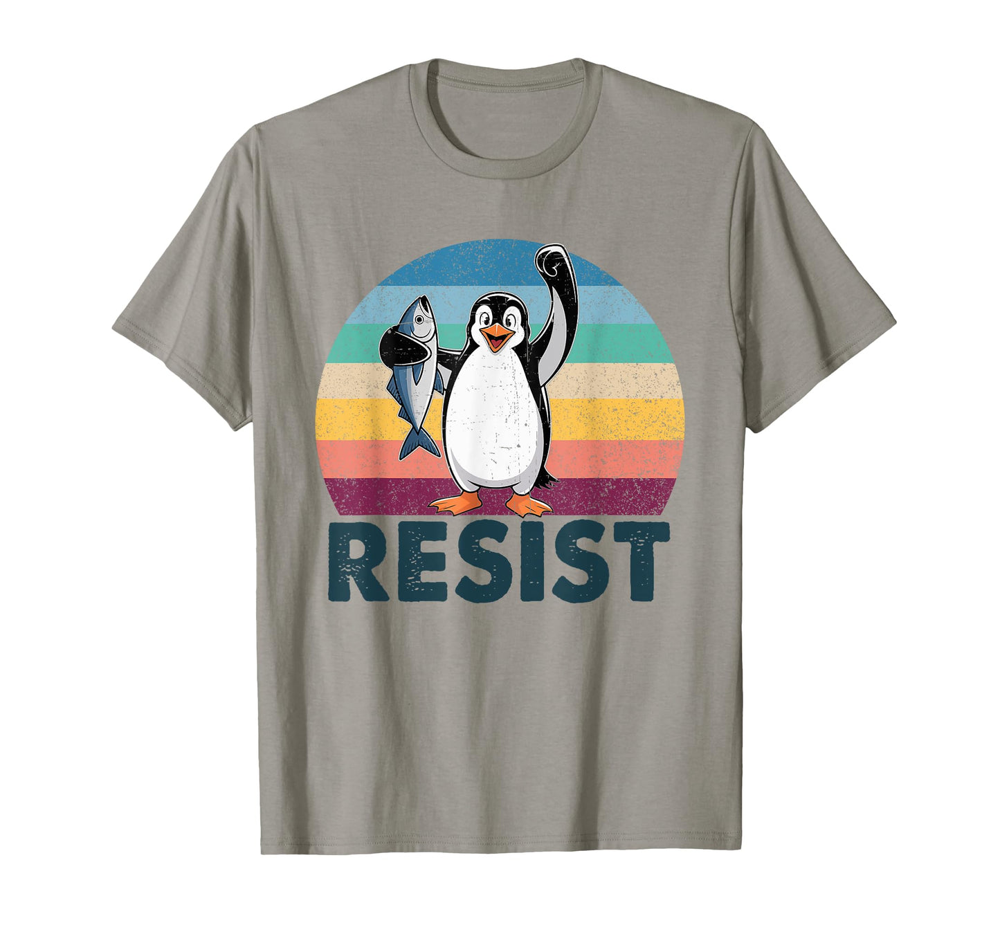 Resist Penguin Activism Penguins Protest Against Tarriffs T-Shirt