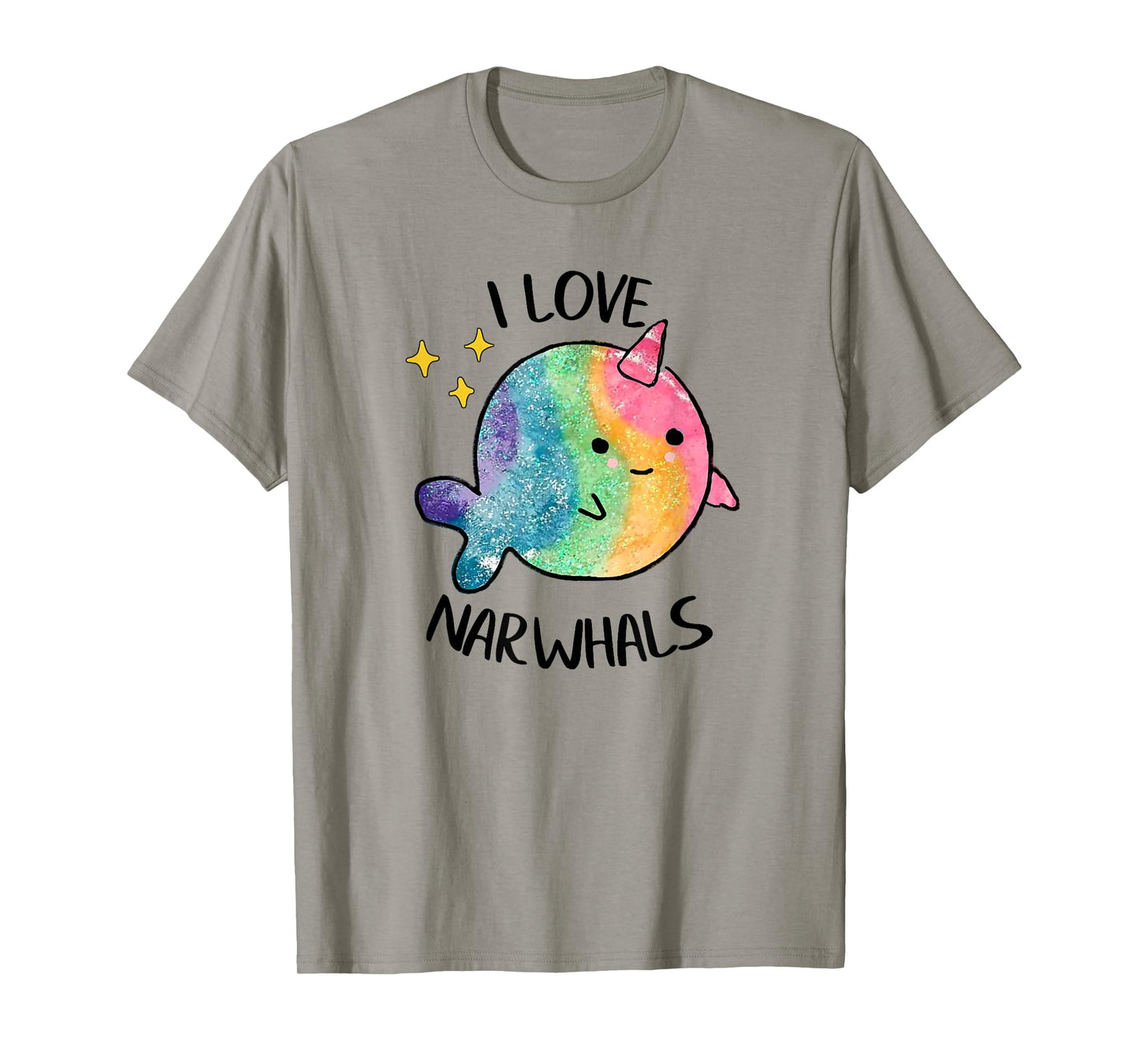 I Love Narwhals Rainbow Whale Kids Colorful So Kawaii Cute T-Shirt