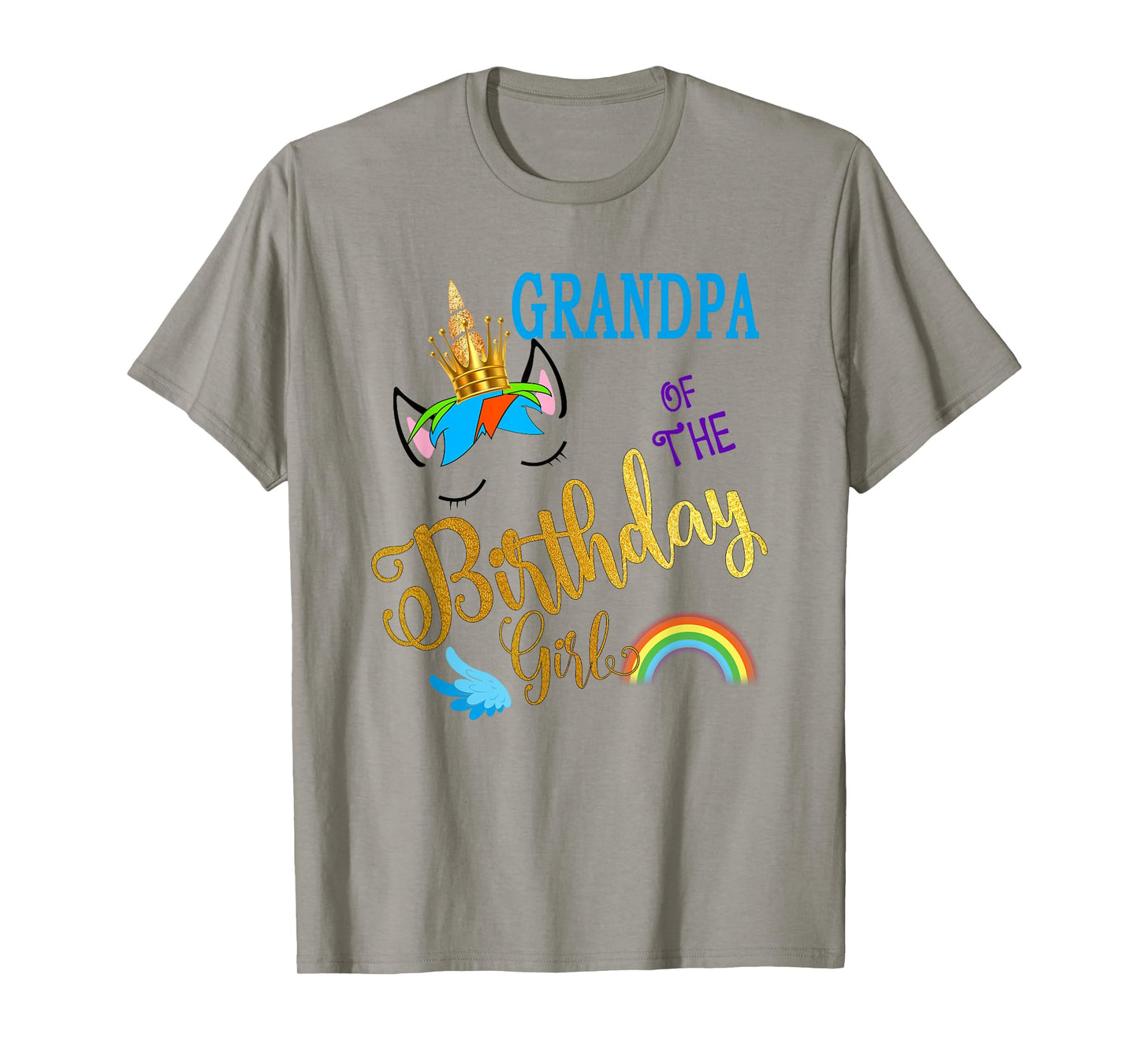 Grandpa of The Birthday for Girl Papa Unicorn First Birthday T-Shirt