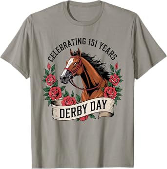 Cute Roses art Derby Day Vintage Men Women T-Shirt