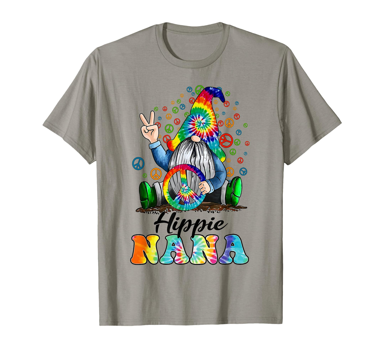 Hippie Nana Gnome Colorful Gnome Mother's Day Gift T-Shirt