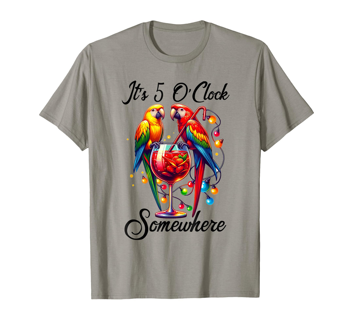 Parrots Drinking Margarita Shirt,It's 5 O'clock Somewhere T-Shirt