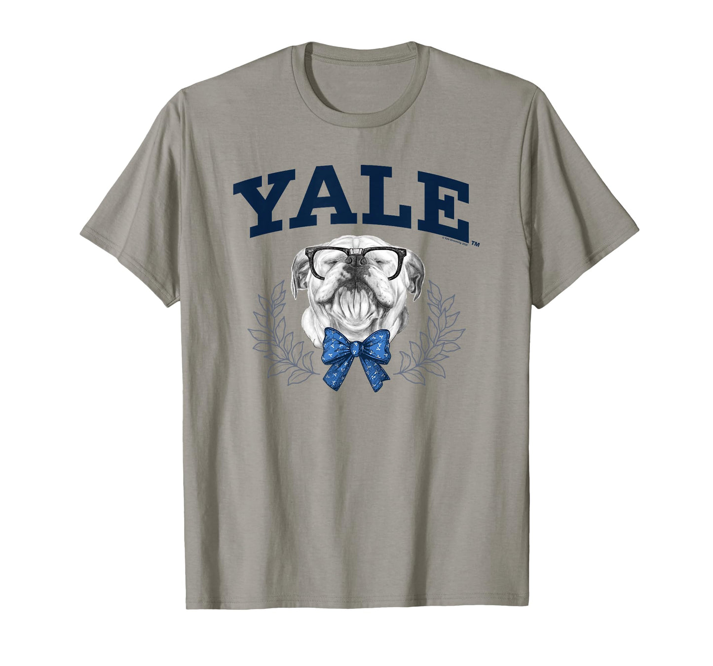 Yale University Bulldog Handsome Dan with Glasses and Bow T-Shirt