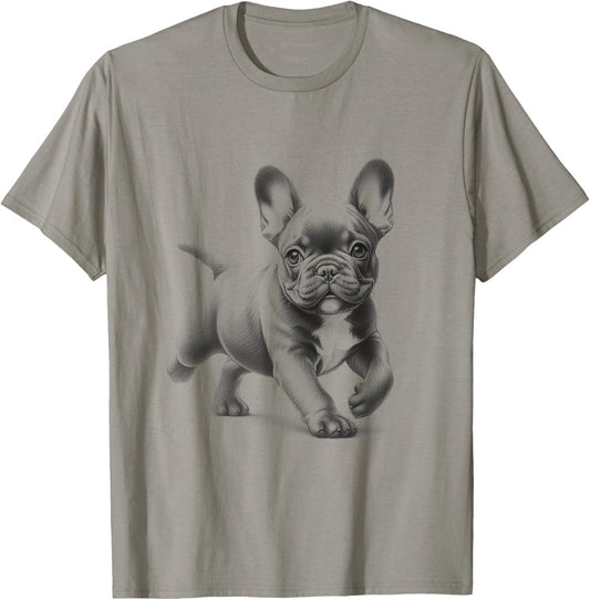 French Bulldog Running Frenchie Design For Men And Women T-Shirt
