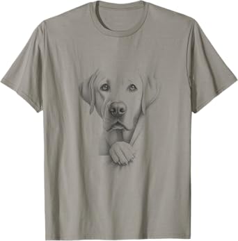 Labrador Retriever Lab Peeking Design For Men And Women T-Shirt
