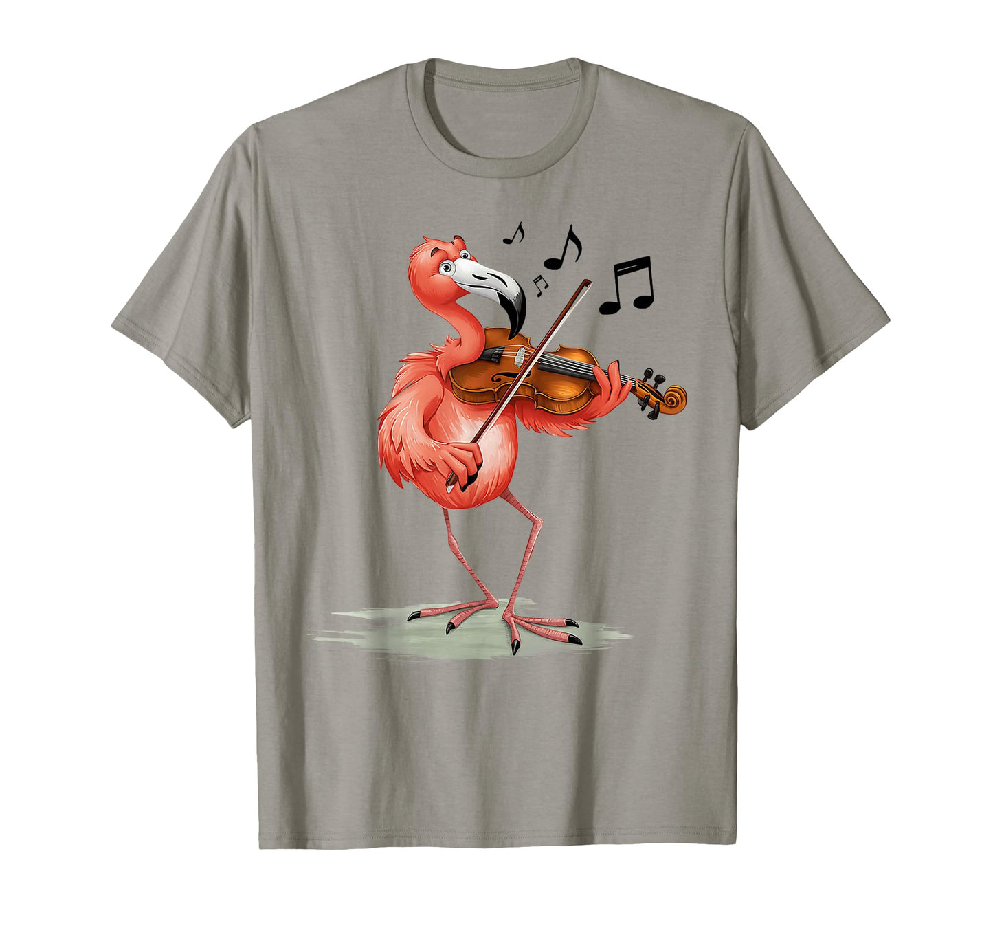Funny Musician Violinist Cute Flamingo Playing Violin T-Shirt