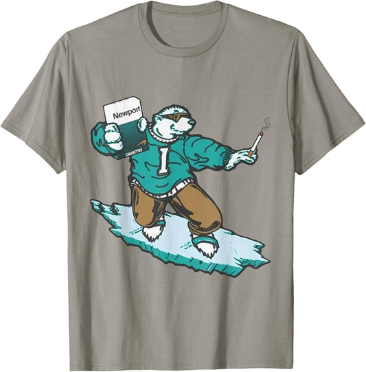 Funny Ice Bear Smoking T-Shirt