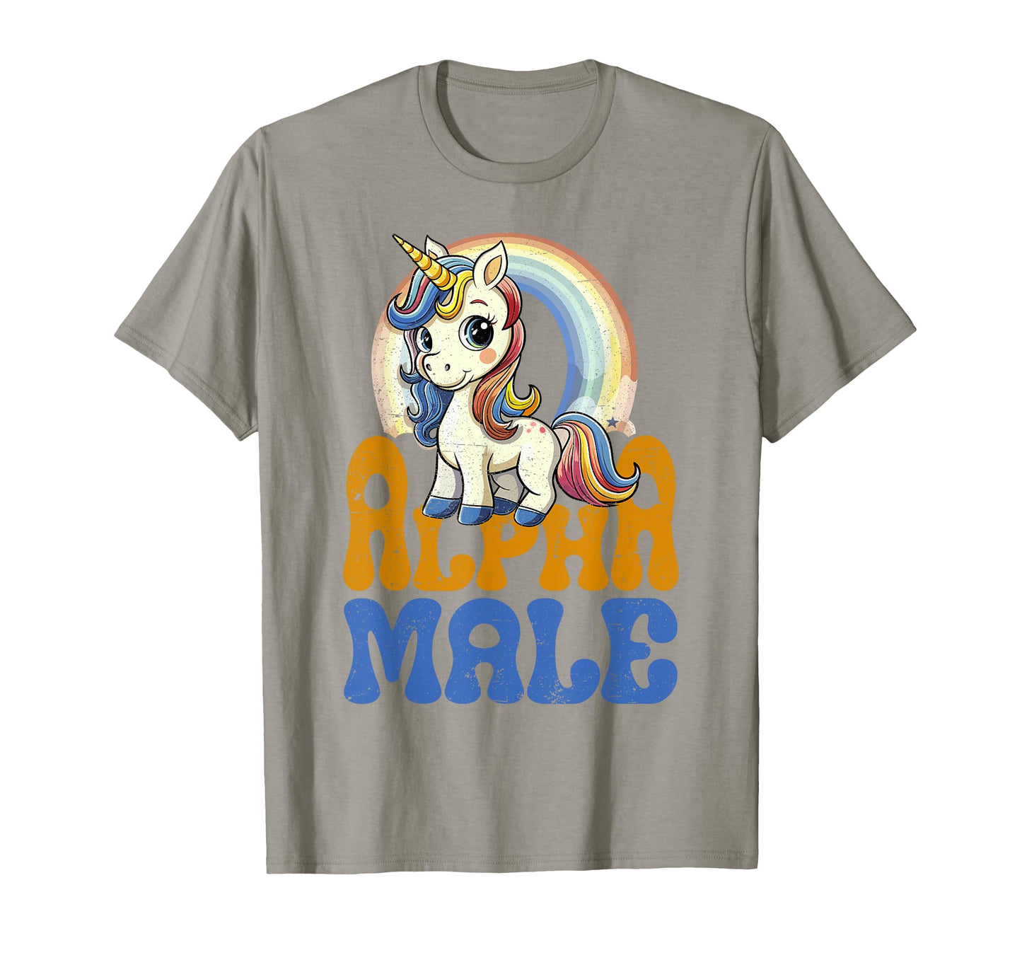 Alpha Male Unicorn Funny Sarcastic Ironic Weird Y2K Humor T-Shirt